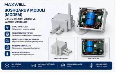   Блок управления Maxwell MG-01  MG-02 для систем мониторинга уровня и расхода воды