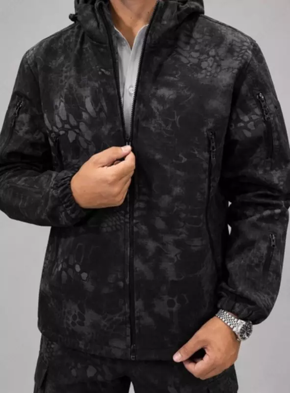 Kapyushonli taktik fleece kostyumi — qishki maxsus kiyim