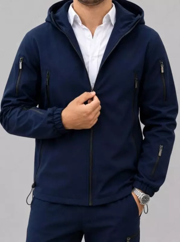 Kapyushonli qishki fleece kostyumi — issiq va qulay kurtka + shim