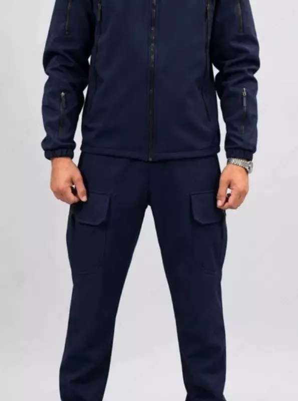 Kapyushonli qishki fleece kostyumi — issiq va qulay kurtka + shim