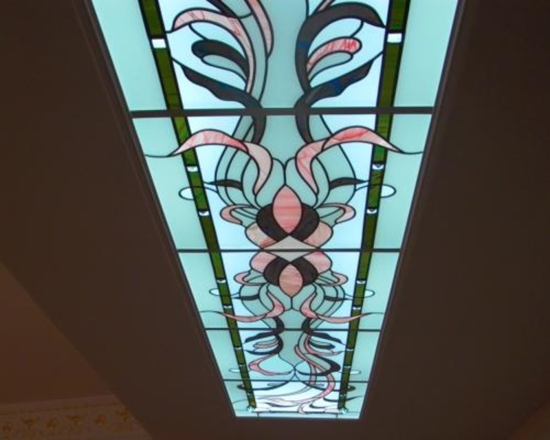 Витражи потолочные, оконные, рисунки на витражах. Ручная работа. Изготовление на заказ!