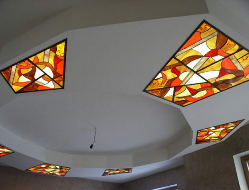 Витражи потолочные, оконные, рисунки на витражах. Ручная работа. Изготовление на заказ!