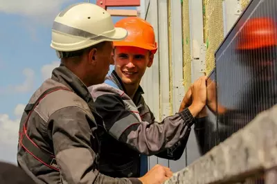 Установка солнчных панелей