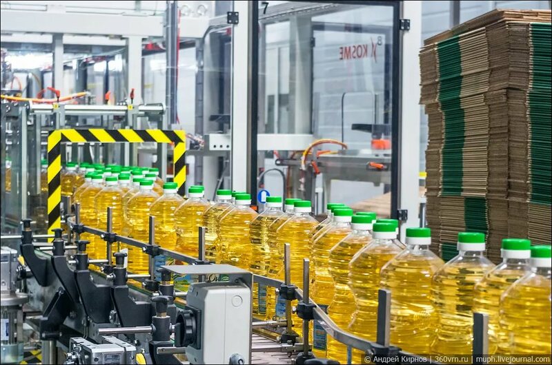 Линия по розливу подсолнечного масла. 