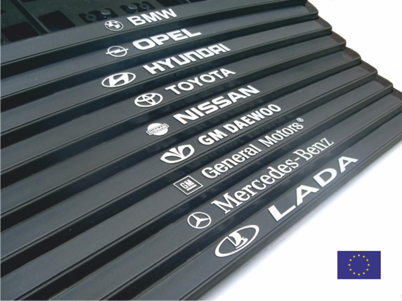 Рамки номеров автомобилей производятся из высококачественного импортного сырья стран ЕС