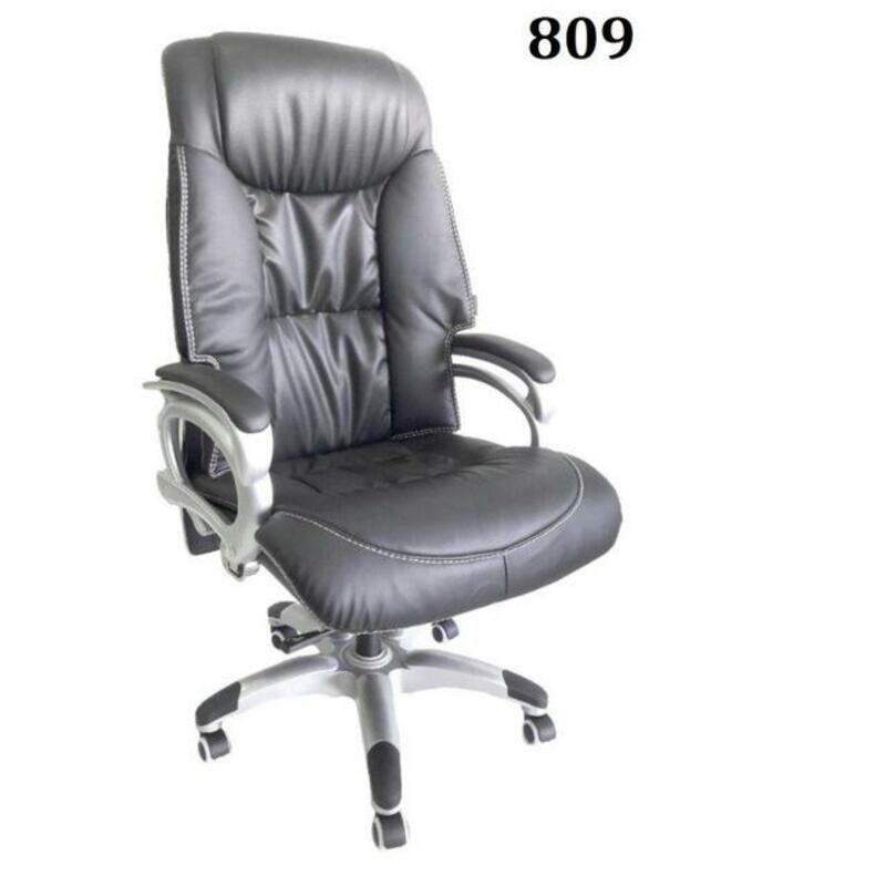 Кресло руководителя 809 ( черный , коричневый0