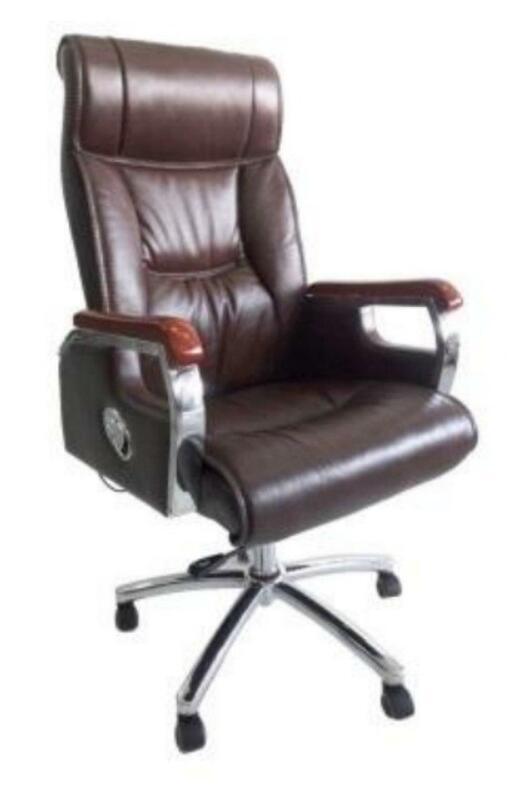 Кресло руководителя 960 (черный, коричневый)
