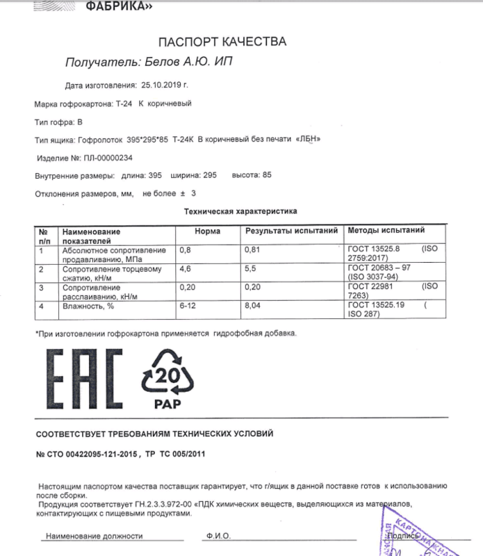 Гофроупаковка